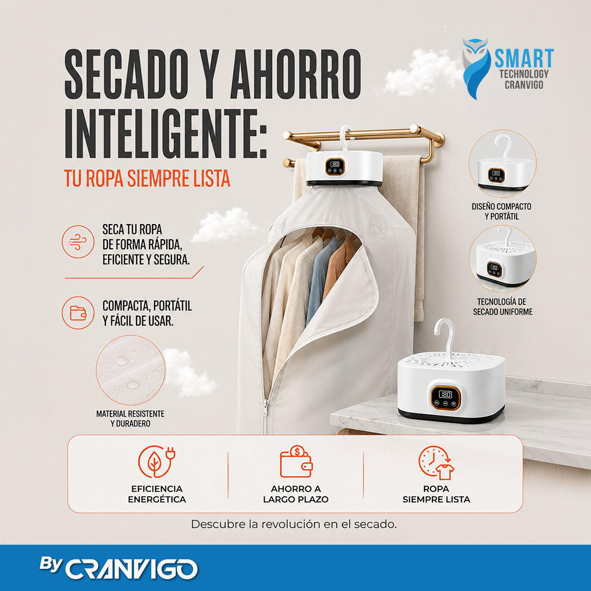 SECADOR DE ROPA PORTÁTIL