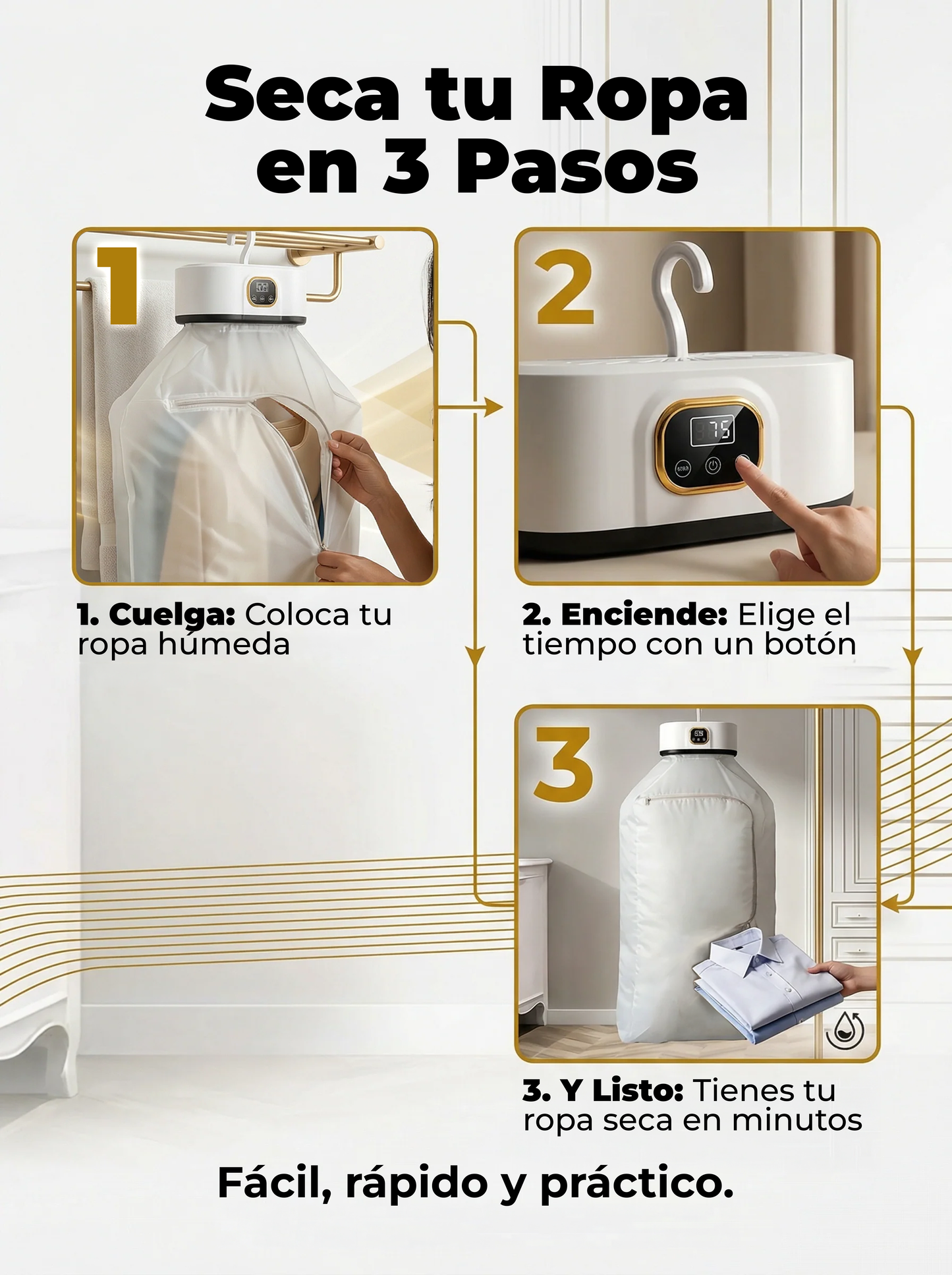 SECADOR DE ROPA PORTÁTIL